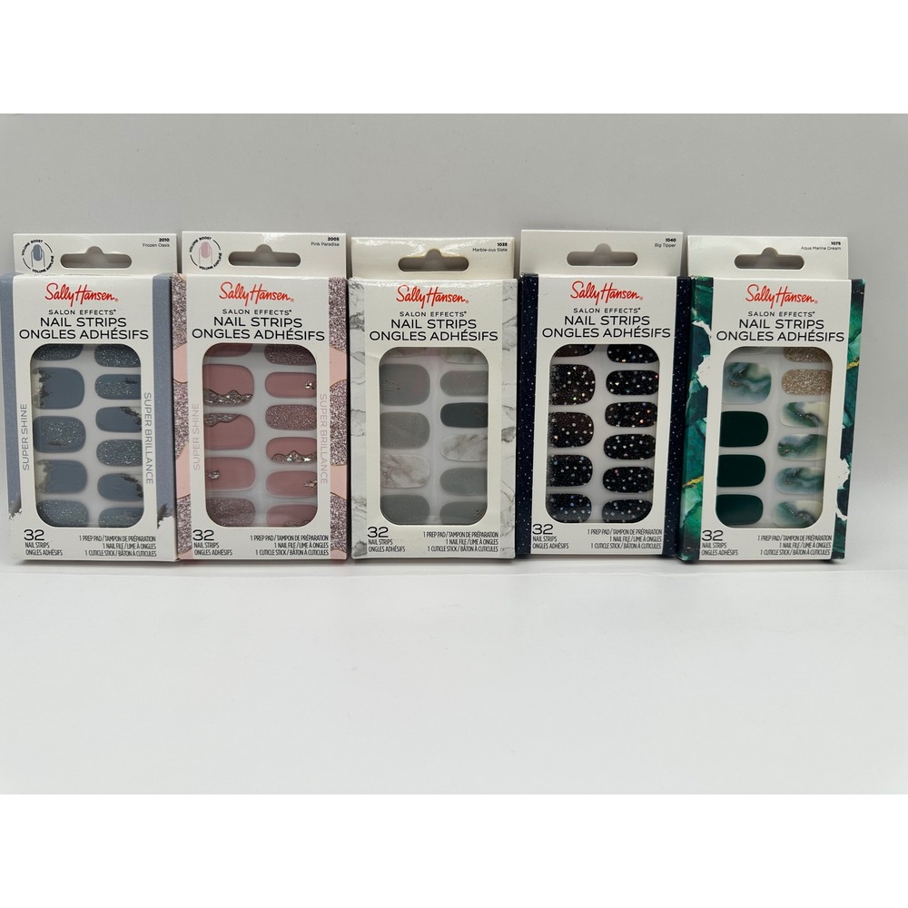 Sally Hansen Salon Effects‎ Nail Polish Strips Variety Lot 5 Pack